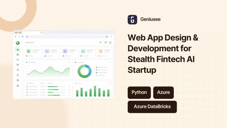 Preview of the Web App Design & Development for Stealth Fintech AI Startup