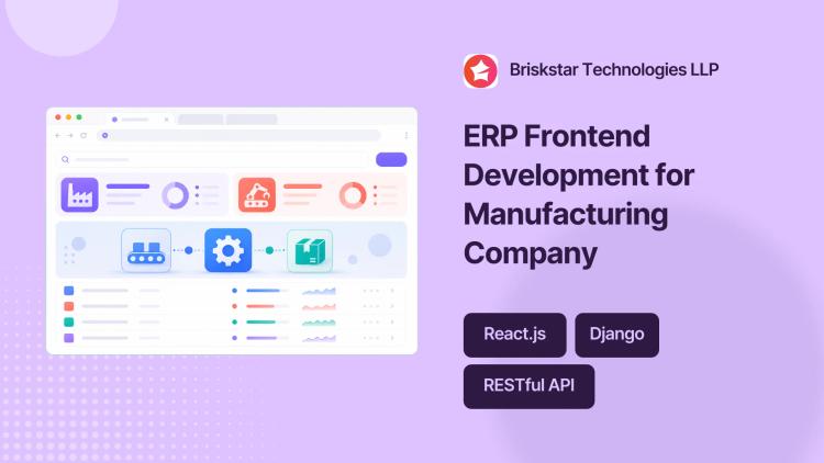 Preview of the ERP Frontend Development for Manufacturing Company