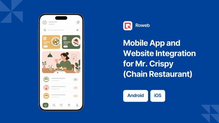 Preview of the Mobile App and Website Integration for Mr. Crispy (Chain Restaurant)