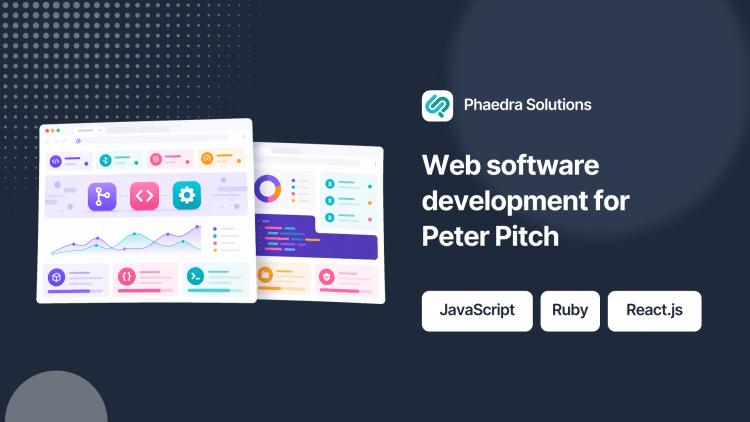 Preview of the Web software development for Peter Pitch