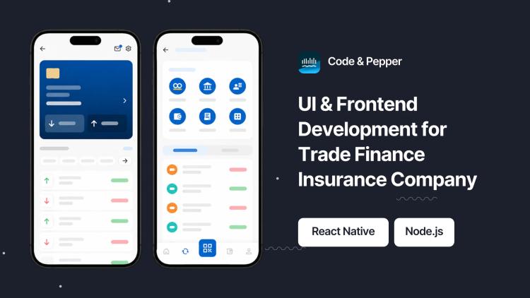 Preview of the UI & Frontend Development for Trade Finance Insurance Company