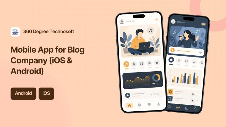 Preview of the Mobile App for Blog Company (iOS & Android)