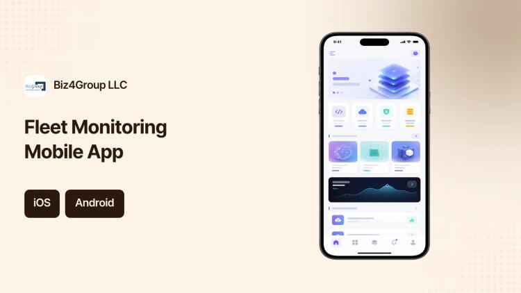 Preview of the Fleet Monitoring iOS & Android App for Computer Networking Company