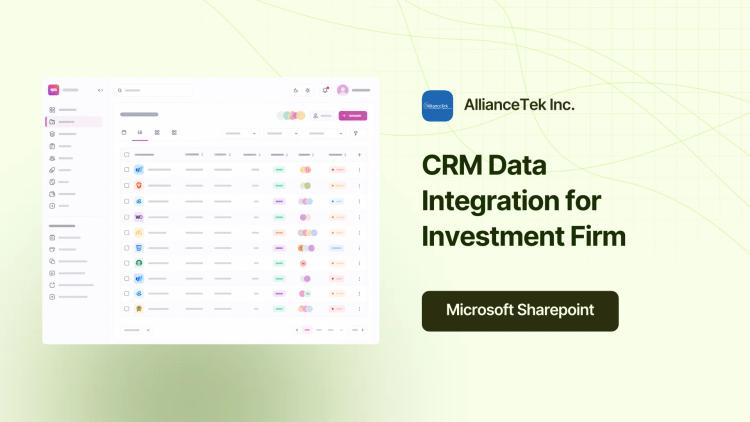 Preview of the Microsoft Dynamics CRM Integration & Data Consolidation for Investment Firm