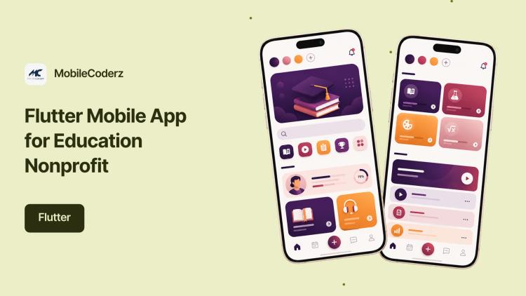 Preview of the Flutter Mobile App for Education Nonprofit