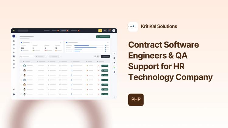 Preview of the Contract Software Engineers & QA Support for HR Technology Company