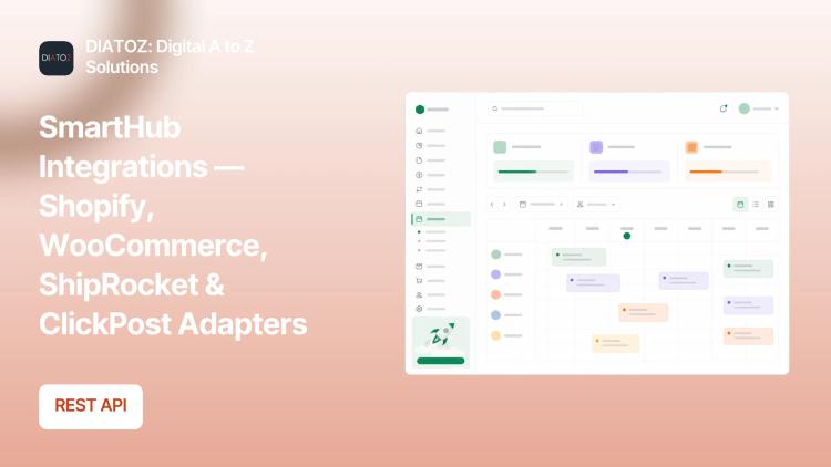 SmartHub Integrations — Shopify, WooCommerce, ShipRocket & ClickPost Adapters image