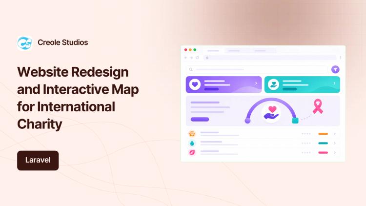Preview of the Website Redesign and Interactive Map for International Charity