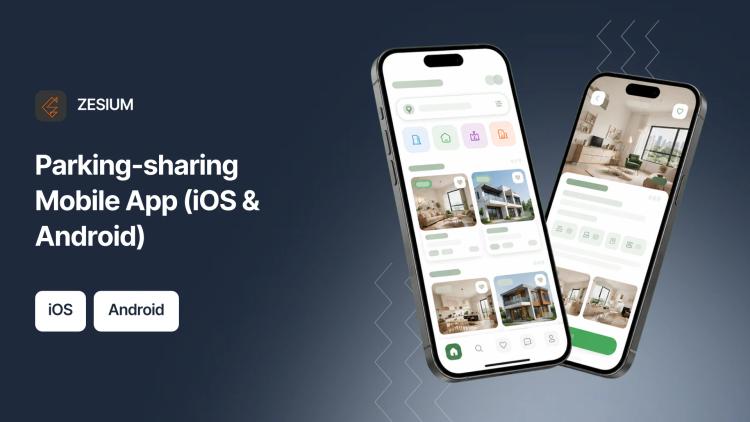 Preview of the Parking-sharing Mobile App (iOS & Android)