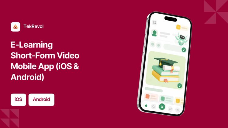 Preview of the E-Learning Short-Form Video Mobile App (iOS & Android)