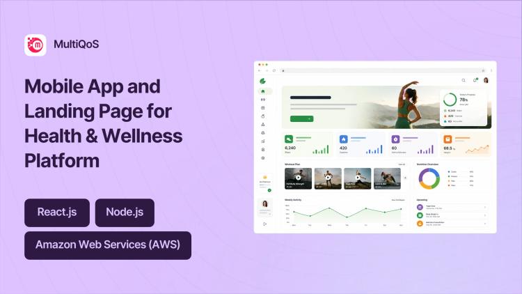 Preview of the Mobile App and Landing Page for Health & Wellness Platform