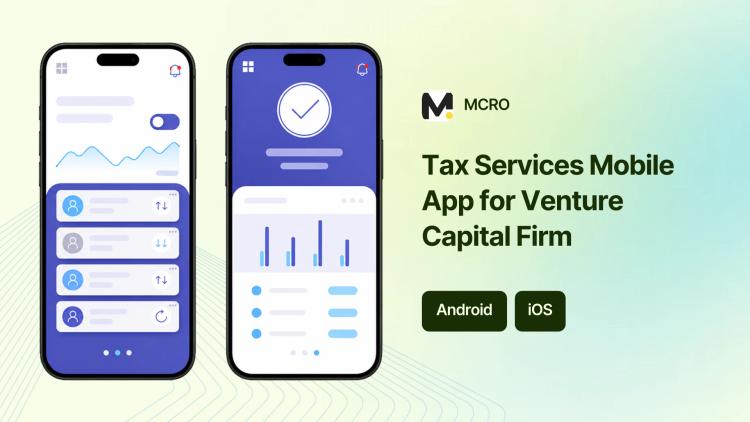 Preview of the Tax Services Mobile App for Venture Capital Firm