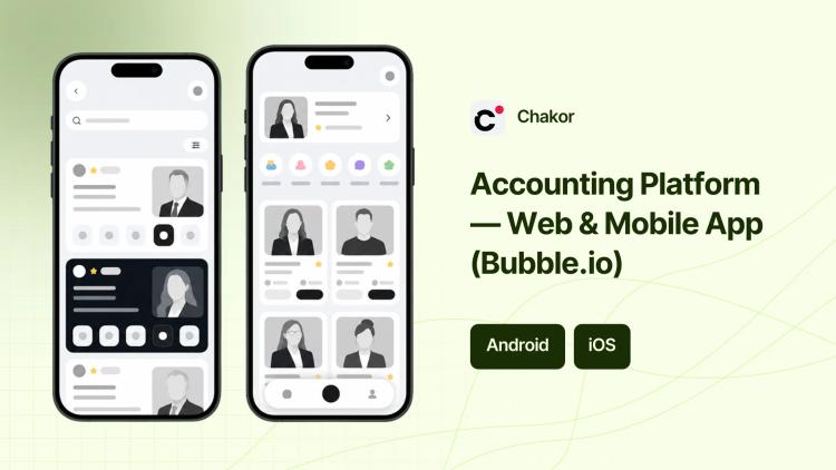 Preview of the Accounting Platform — Web & Mobile App (Bubble.io)