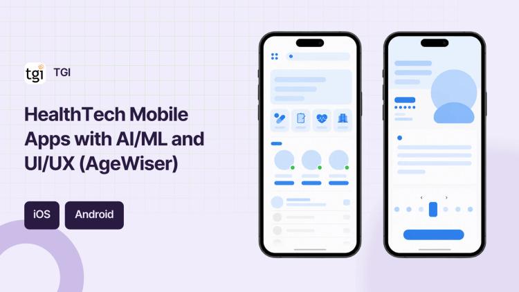 Preview of the HealthTech Mobile Apps with AI/ML and UI/UX (AgeWiser)