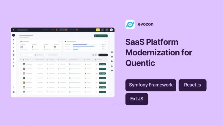 Preview of the Quentic SaaS Platform Modernization (Symfony & React)