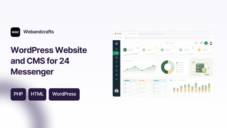 Preview of the WordPress Website & CMS for 24 Messenger