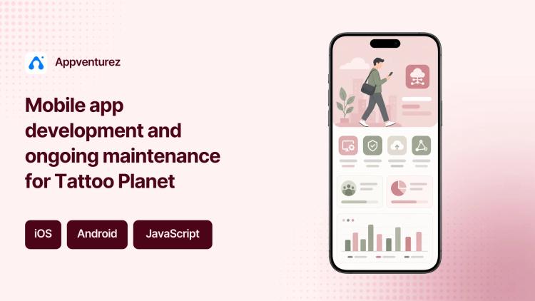Preview of the Mobile app development and ongoing maintenance for Tattoo Planet