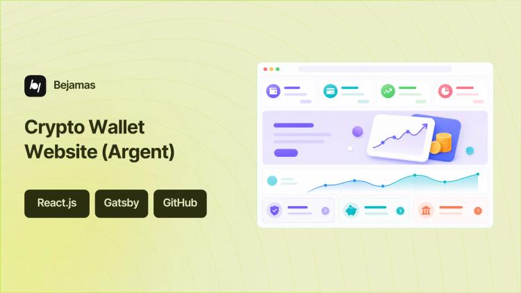 Preview of the Argent – Website for Crypto Wallet