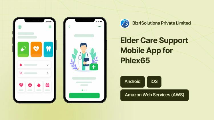 Preview of the Elder Care Support Mobile App for Phlex65