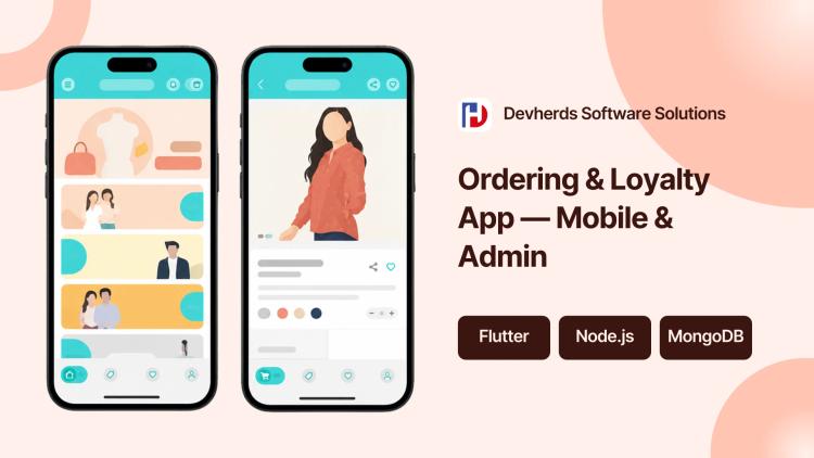 Preview of the Ordering & Loyalty Mobile App with API and Admin Panel