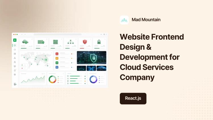 Preview of the Website Frontend Design & Development for Cloud Services Company
