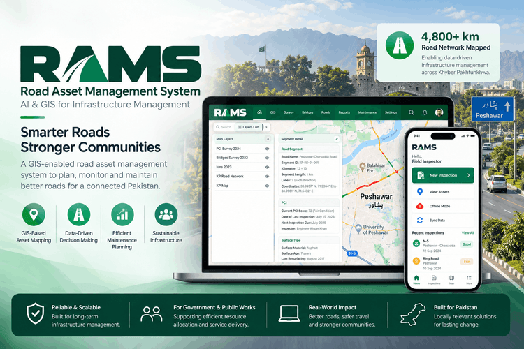 Preview of the Road Asset Management System (RAMS): AI & GIS for Infrastructure Management in Pakistan