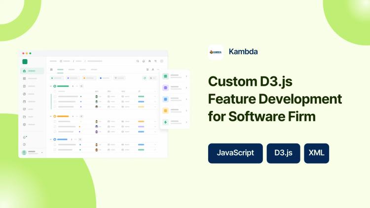 Preview of the D3.js Visualization and SaaS Integration