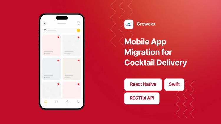 Preview of the React Native Mobile App & Backend for Cocktail Delivery Service