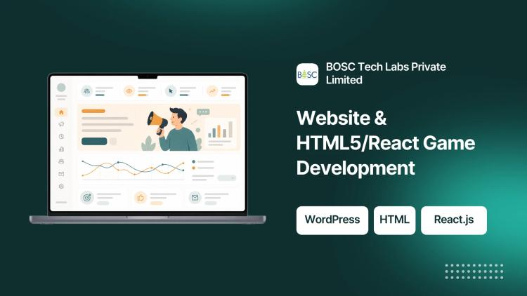 Preview of the WordPress Website & HTML5/React Game Development for Digital Agency