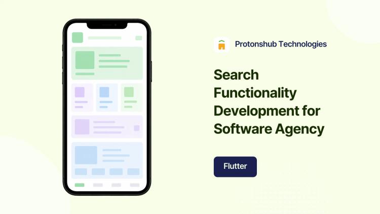 Preview of the Flutter Search Module for Mobile App