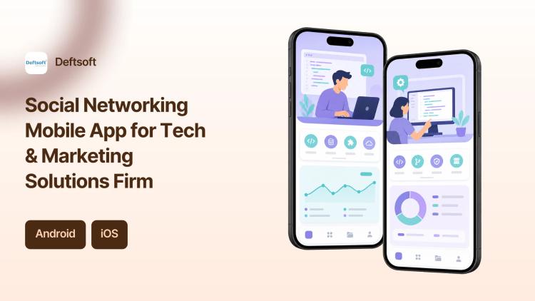 Preview of the Social Networking Mobile App for Tech & Marketing Solutions Firm