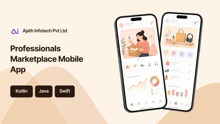Preview of the Professionals Marketplace Mobile App