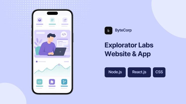 Preview of the Website & Mobile App Development for Explorator Labs