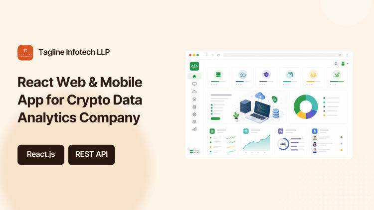Preview of the React Web & Mobile App for Crypto Data Analytics Company