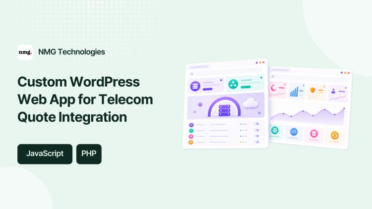 Preview of the Custom WordPress Web App for Telecom Quote Integration