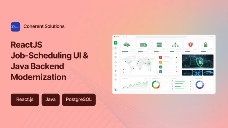 Preview of the ReactJS Job-Scheduling UI & Java Backend Modernization
