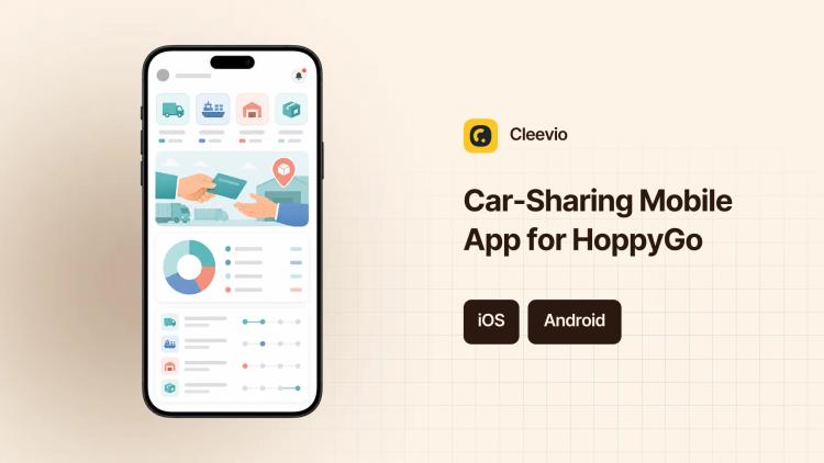 Preview of the HoppyGo Car-Sharing Mobile App (iOS & Android)