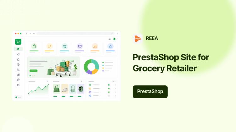 Preview of the PrestaShop E-commerce Site and ERP Integration for Food Retailer