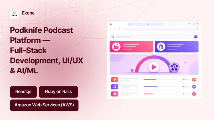 Preview of the Podknife Podcast Platform — Full-Stack Development, UI/UX & AI/ML