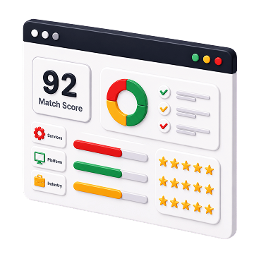 Dashboard showing PCS score and project match signals